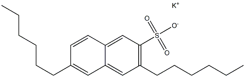 3,6-Dihexyl-2-naphthalenesulfonic acid potassium salt Struktur