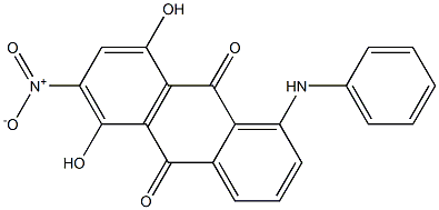 1-Anilino-5,8-dihydroxy-6-nitroanthraquinone Struktur