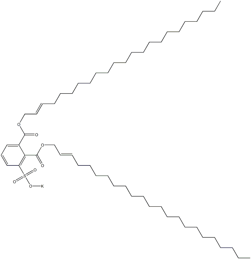 3-(Potassiosulfo)phthalic acid di(2-tricosenyl) ester Struktur