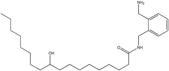 10-Hydroxy-N-(2-aminomethylbenzyl)stearamide Struktur