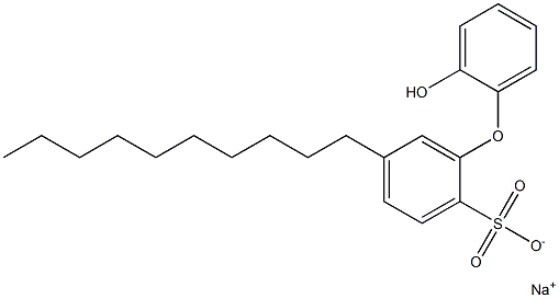 2'-Hydroxy-5-decyl[oxybisbenzene]-2-sulfonic acid sodium salt Struktur