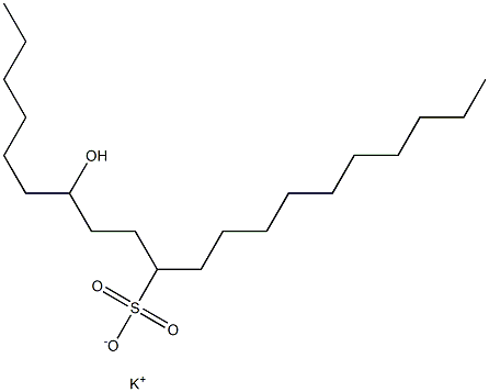 7-Hydroxyicosane-10-sulfonic acid potassium salt Struktur