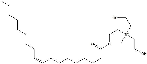 N,N-Bis(2-hydroxyethyl)-N-methyl-2-[[(Z)-1-oxo-9-octadecenyl]oxy]ethanaminium Struktur