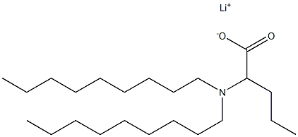 2-(Dinonylamino)valeric acid lithium salt Struktur