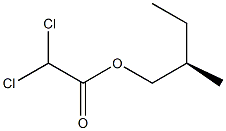 (-)-Dichloroacetic acid (R)-2-methylbutyl ester Struktur