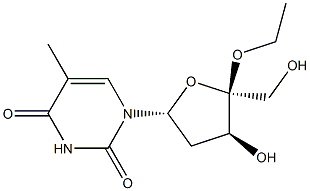 4'-Ethoxythymidine Struktur