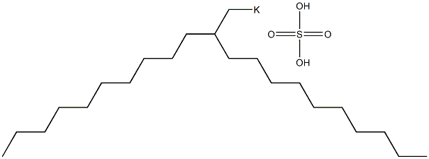 Sulfuric acid 2-decyldodecyl=potassium salt Struktur