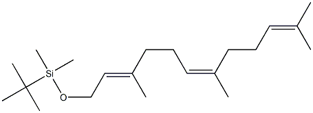 (2E,6Z)-1-(tert-Butyldimethylsiloxy)-3,7,11-trimethyl-2,6,10-dodecatriene Struktur