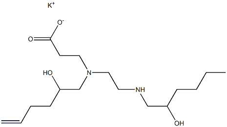 3-[N-(2-Hydroxy-5-hexenyl)-N-[2-(2-hydroxyhexylamino)ethyl]amino]propionic acid potassium salt Struktur