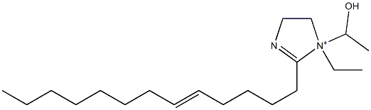 1-Ethyl-1-(1-hydroxyethyl)-2-(5-tridecenyl)-2-imidazoline-1-ium Struktur