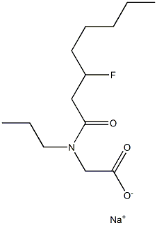 N-(3-Fluorooctanoyl)-N-propylglycine sodium salt Struktur