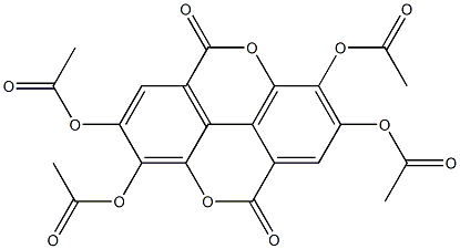 2,3,7,8-Tetraacetoxy[1]benzopyrano[5,4,3-cde][1]benzopyran-5,10-dione Struktur