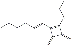 4-Isopropyloxy-3-(1-hexenyl)-3-cyclobutene-1,2-dione Struktur