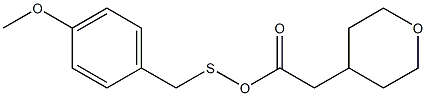 4-[(p-Methoxyphenylmethyl)thio]tetrahydro-2H-pyran-4-acetic acid Struktur