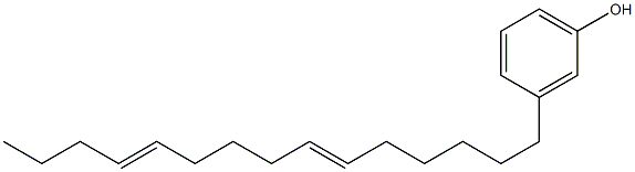 3-(6,11-Pentadecadienyl)phenol Struktur