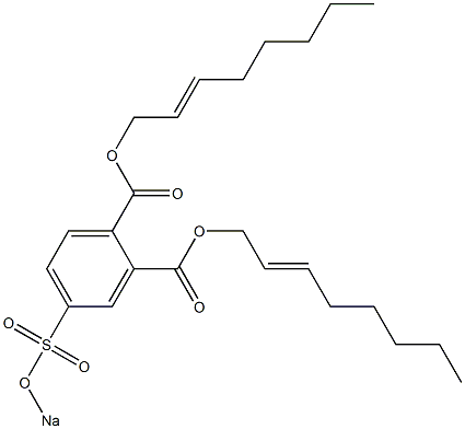 4-(Sodiosulfo)phthalic acid di(2-octenyl) ester Struktur