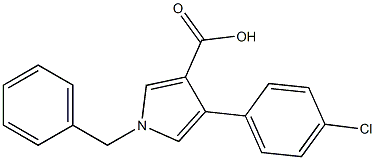 1-Benzyl-4-(4-chlorophenyl)-1H-pyrrole-3-carboxylic acid Struktur