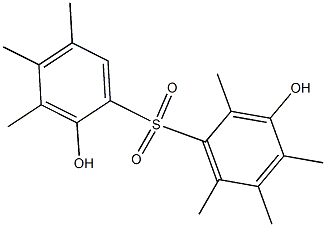 2',3-Dihydroxy-2,3',4,4',5,5',6-heptamethyl[sulfonylbisbenzene] Struktur