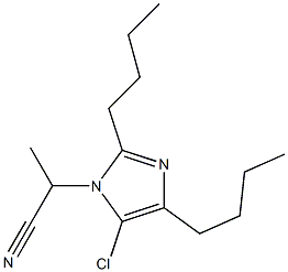 2,4-Dibutyl-1-(1-cyanoethyl)-5-chloro-1H-imidazole Struktur