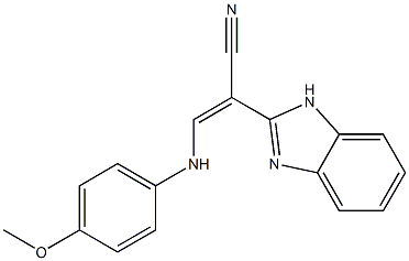 2-(1H-Benzimidazol-2-yl)-3-(4-methoxyanilino)propenenitrile Struktur