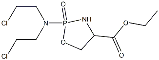 N,N-Bis(2-chloroethyl)-4-ethoxycarbonyl-1,3,2-oxazaphospholidin-2-amine2-oxide Struktur