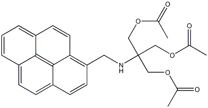 1-[2-Acetyloxy-1,1-bis(acetyloxymethyl)ethylaminomethyl]pyrene Struktur