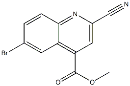 6-Bromo-2-cyanoquinoline-4-carboxylic acid methyl ester Struktur