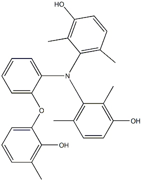 N,N-Bis(3-hydroxy-2,6-dimethylphenyl)-2-(2-hydroxy-3-methylphenoxy)benzenamine Struktur