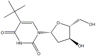 5-(tert-Butyl)-2'-deoxyuridine Struktur