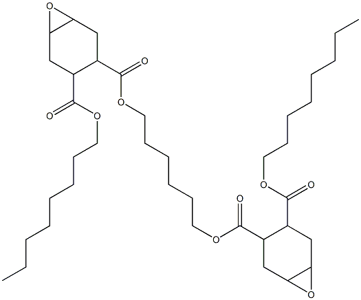 Bis[2-(octyloxycarbonyl)-4,5-epoxy-1-cyclohexanecarboxylic acid]1,6-hexanediyl ester Struktur