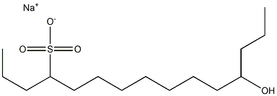 12-Hydroxypentadecane-4-sulfonic acid sodium salt Struktur