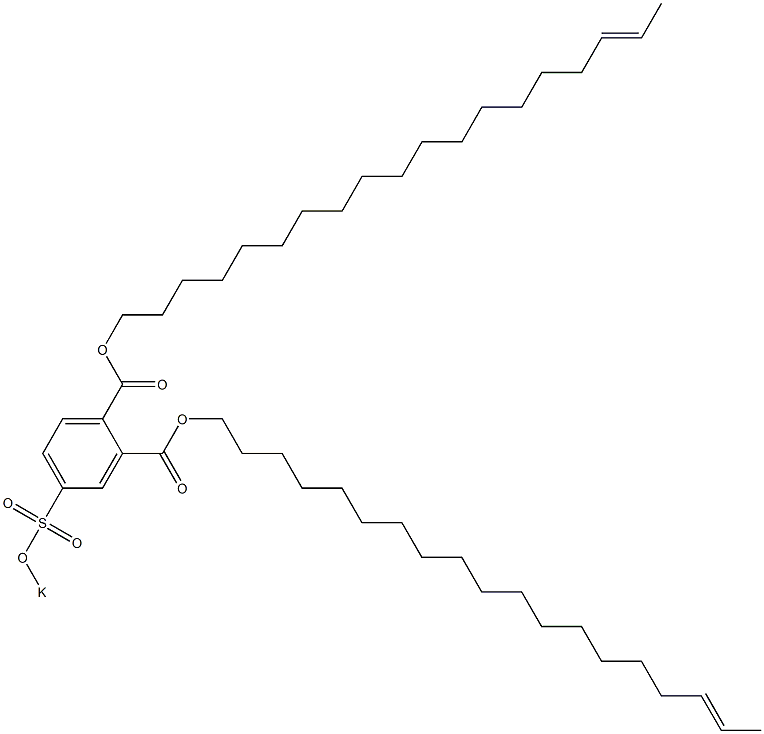 4-(Potassiosulfo)phthalic acid di(17-nonadecenyl) ester Struktur