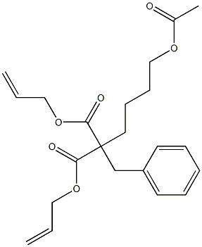 2-(4-Acetoxybutyl)-2-benzylmalonic acid bis(2-propenyl) ester Struktur