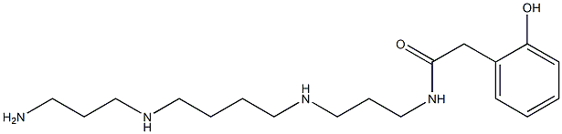 N-[3-[[4-[(3-Aminopropyl)-amino]butyl]amino]propyl]-2-(2-hydroxyphenyl)acetamide Struktur