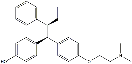 2-[4-[(1R,2S)-1-(4-Hydroxyphenyl)-2-phenylbutyl]phenoxy]-N,N-dimethylethanamine Struktur