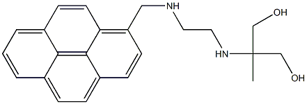 1-[2-(2-Hydroxy-1-hydroxymethyl-1-methylethylamino)ethylaminomethyl]pyrene Struktur