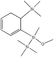 1-(1-Methoxy-1,2,2,2-tetramethyldisilanyl)-6-(trimethylsilyl)cyclohexa-1,3-diene Struktur