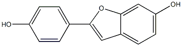 2-(4-Hydroxyphenyl)benzofuran-6-ol Struktur