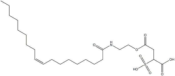 2-Sulfobutanedioic acid 1-hydrogen 4-[2-[[(Z)-1-oxo-9-octadecenyl]amino]ethyl] ester Struktur