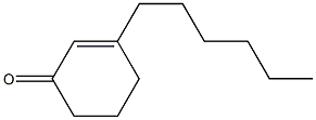 3-Hexyl-2-cyclohexen-1-one Struktur