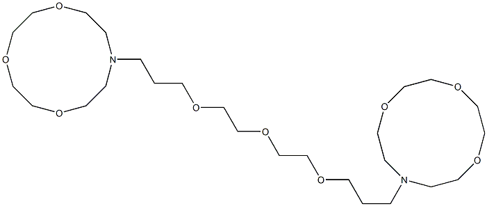 10,10'-(4,7,10-Trioxatridecane-1,13-diyl)bis(1,4,7-trioxa-10-azacyclododecane) Struktur