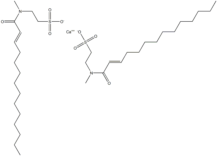 Bis[N-(2-tetradecenoyl)-N-methyltaurine]calcium salt Struktur