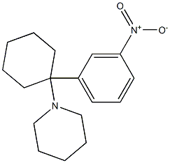 1-(Piperidin-1-yl)-1-(3-nitrophenyl)cyclohexane Struktur