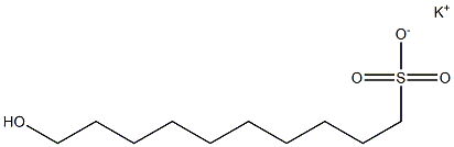 10-Hydroxydecane-1-sulfonic acid potassium salt Struktur