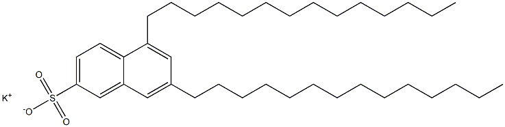 5,7-Ditetradecyl-2-naphthalenesulfonic acid potassium salt Struktur