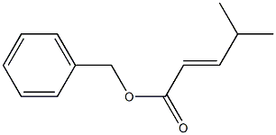 (E)-4-Methyl-2-pentenoic acid benzyl ester Struktur