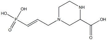 4-[(E)-3-Phosphono-2-propenyl]piperazine-2-carboxylic acid Struktur