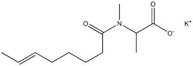 2-[N-Methyl-N-(6-octenoyl)amino]propionic acid potassium salt Struktur