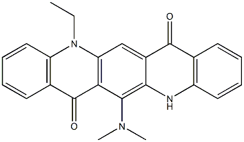 6-(Dimethylamino)-12-ethyl-5,12-dihydroquino[2,3-b]acridine-7,14-dione Struktur