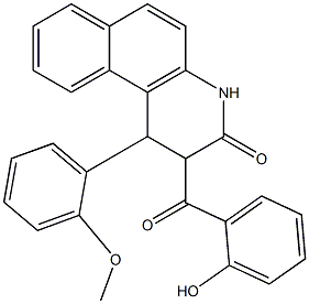 1-(2-Methoxyphenyl)-1,2-dihydro-2-(2-hydroxybenzoyl)benzo[f]quinolin-3(4H)-one Struktur